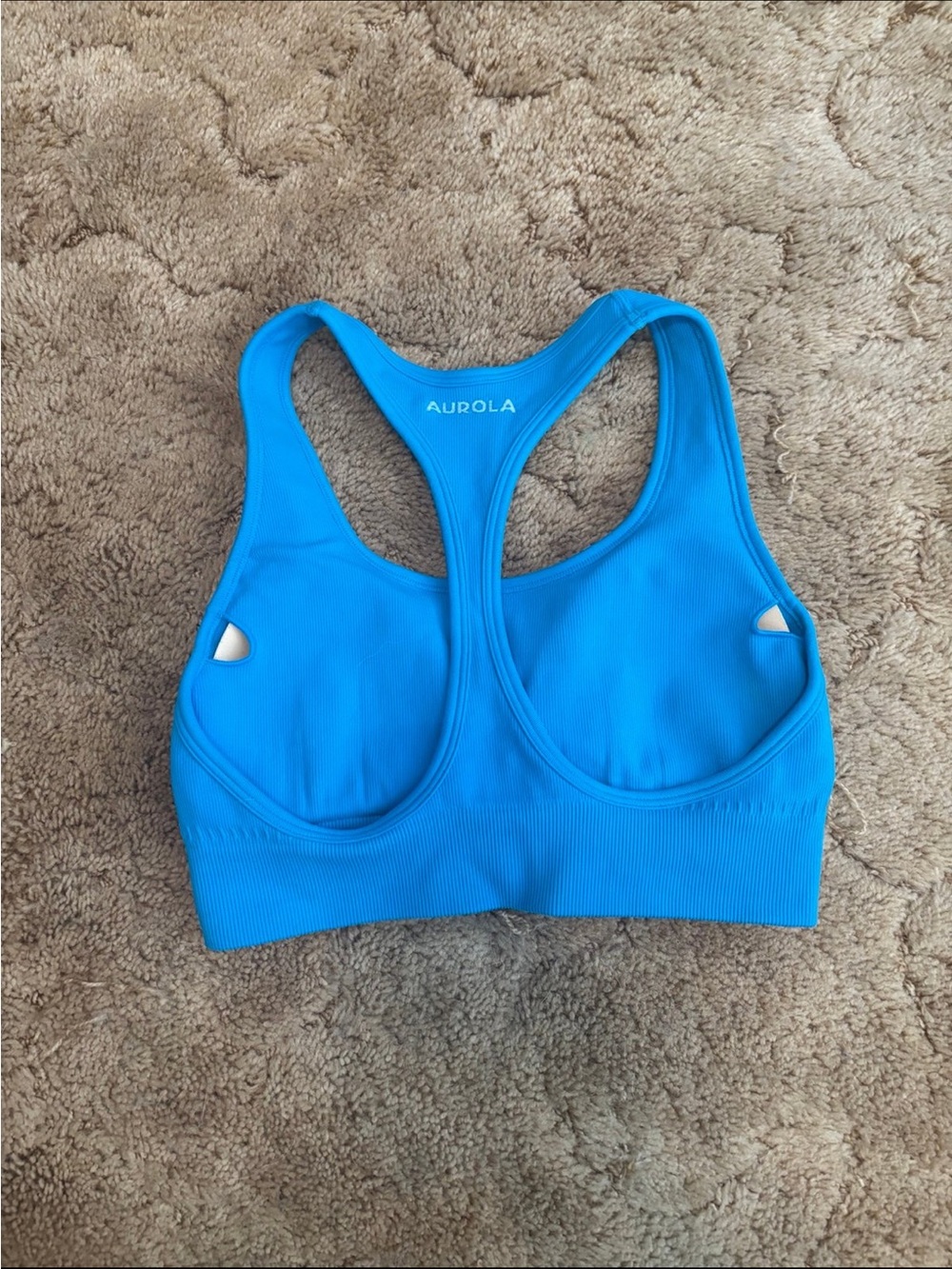 Bright Blue Racerback Sports Bra - Picture 2 of 2